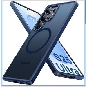 TORRAS for Samsung Galaxy S25 Ultra Case, Fit for MagSafe, Translucent Slim-Navy
